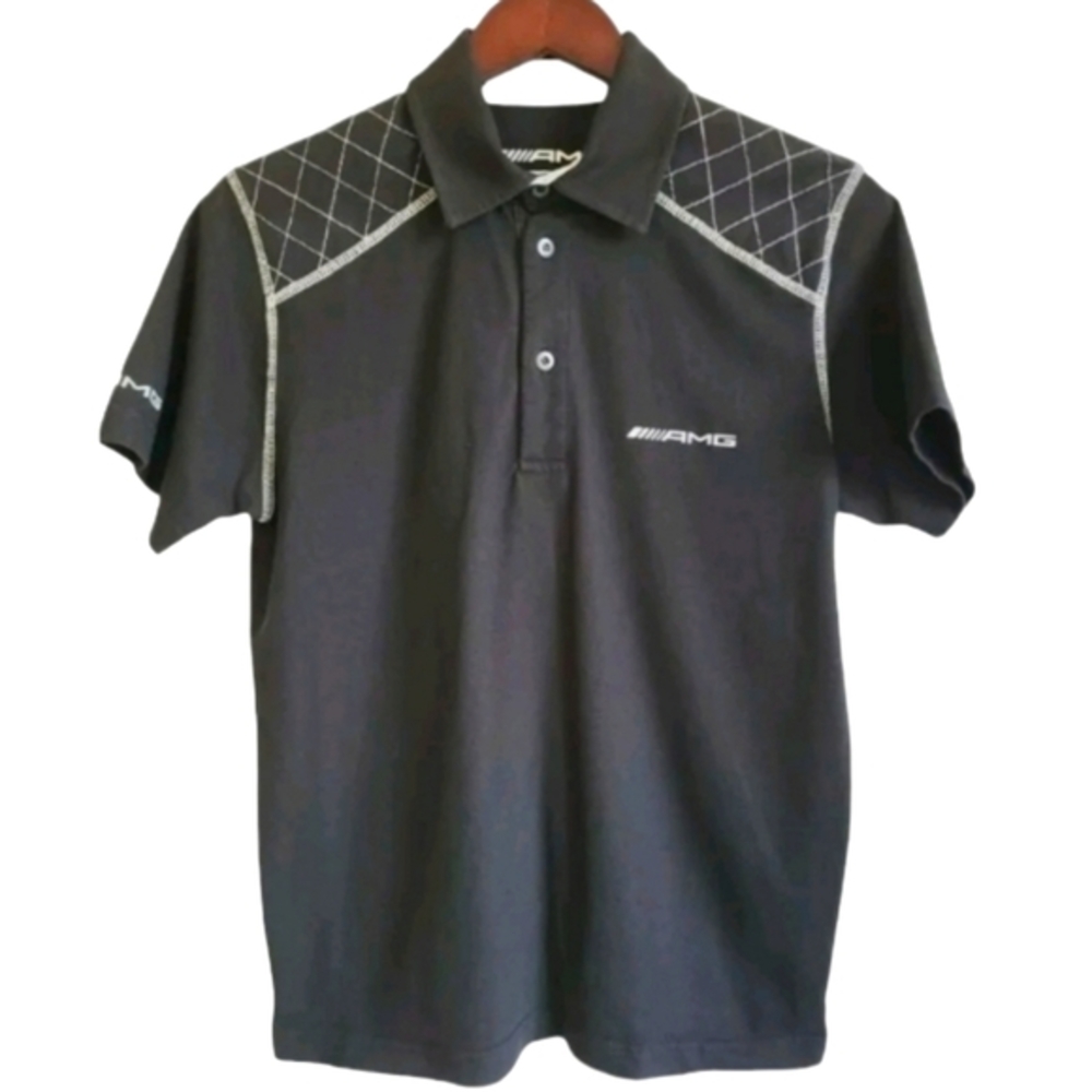 MERCEDES-BENZ AMG XS/S‎ Black & Gray Short Sleeve Polo Shirt